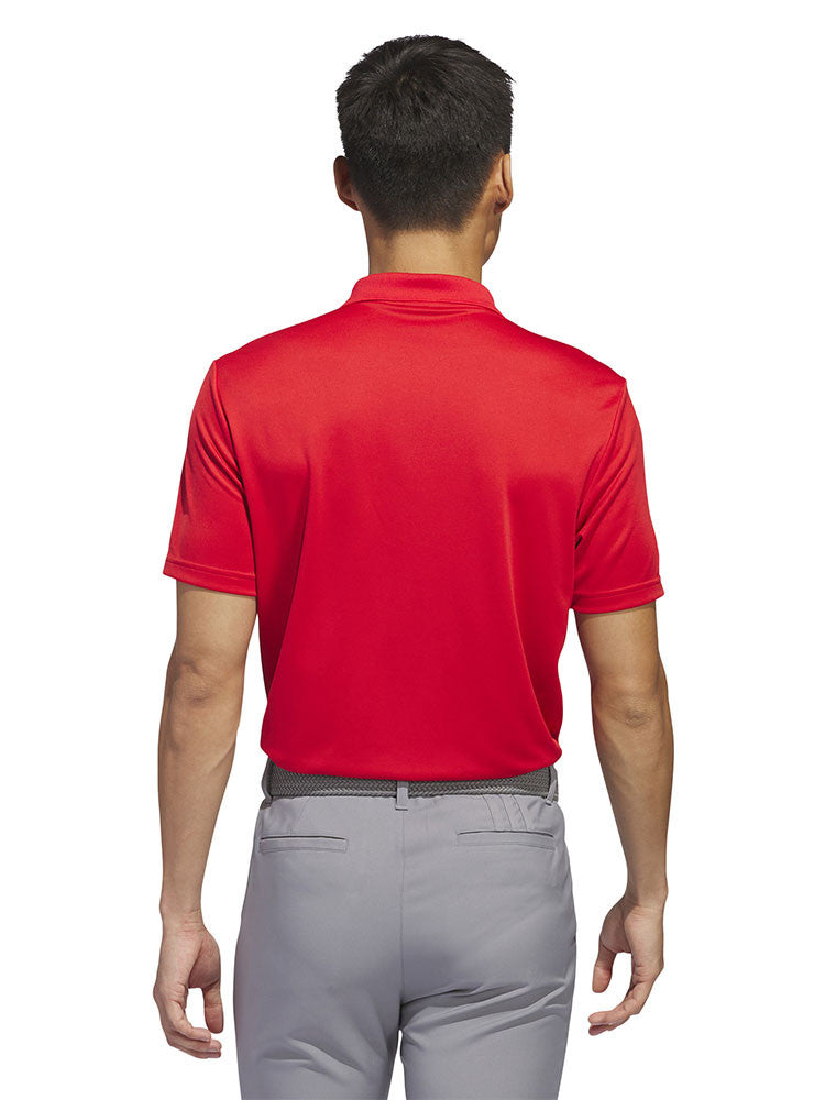 adidas Core Performance PrimeGreen Polo Shirt - Collegiate Red