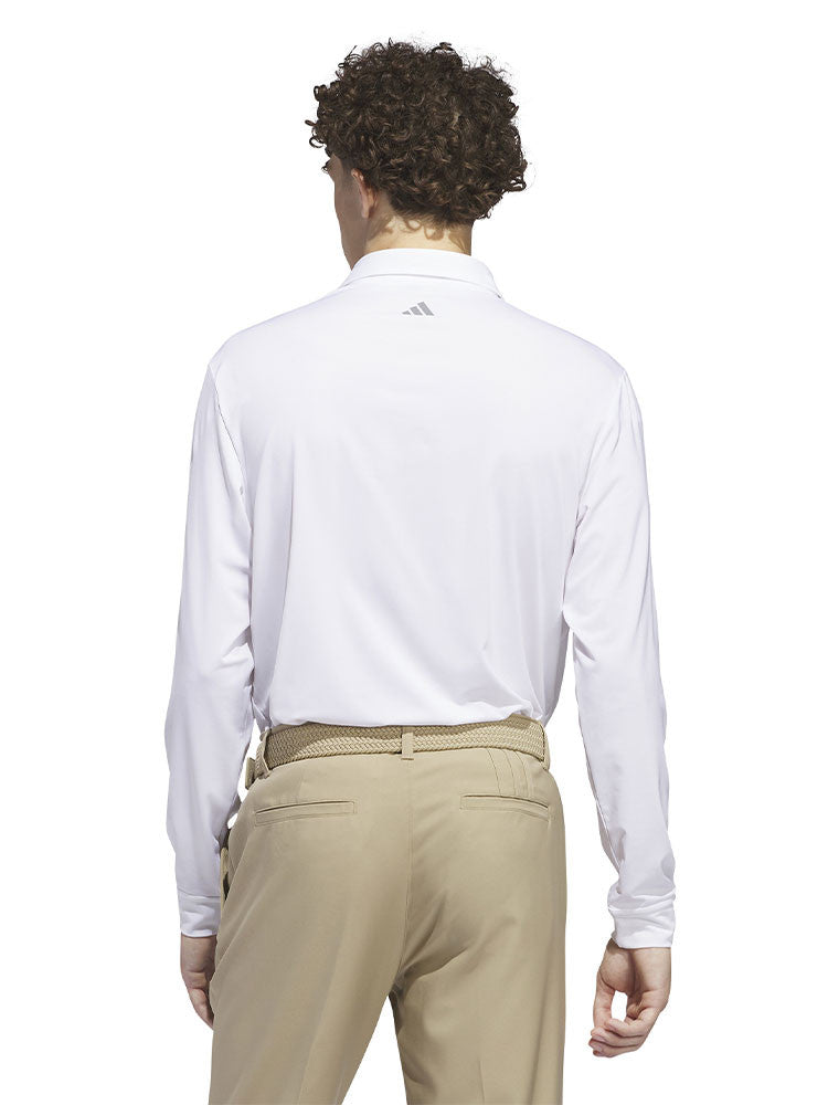 adidas Core Long Sleeve Polo Shirt - White