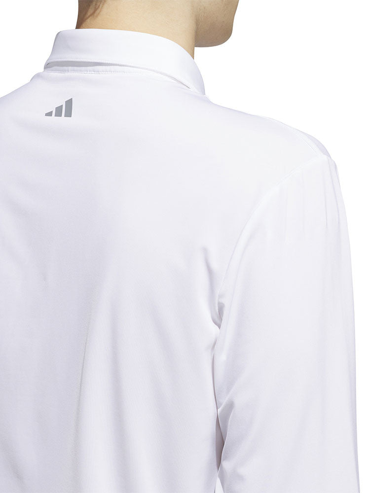 adidas Core Long Sleeve Polo Shirt - White