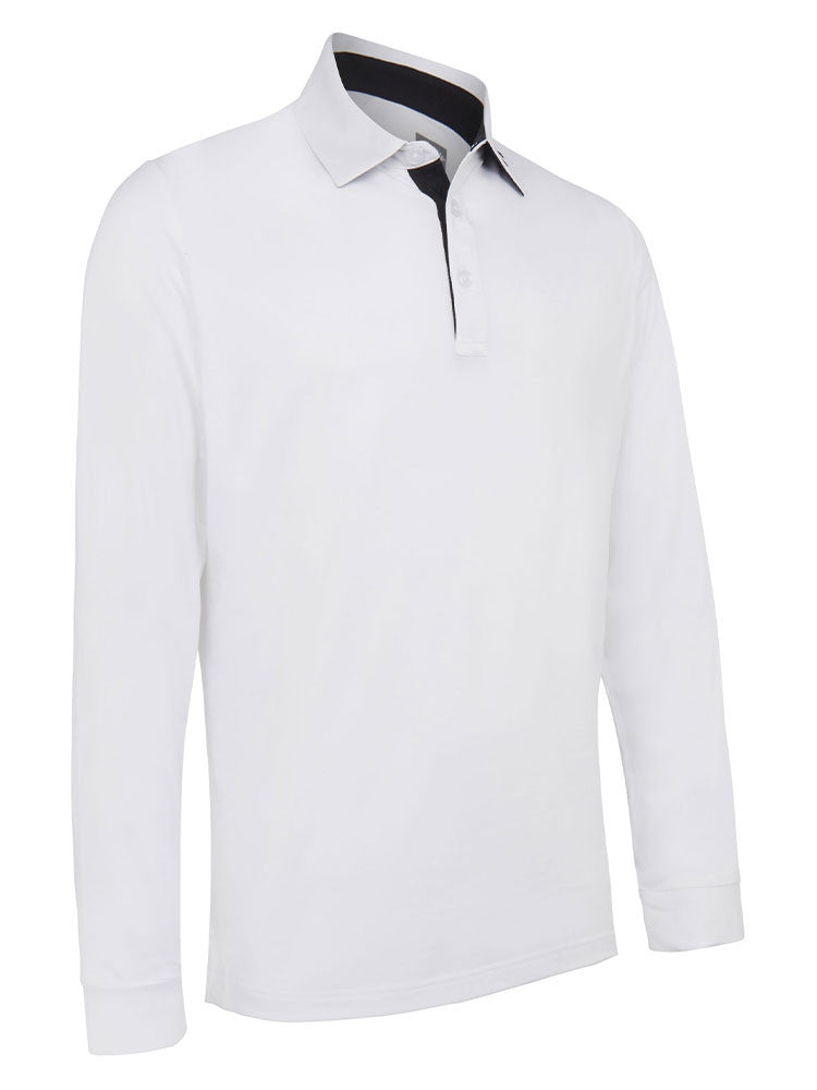 Callaway SwingTech Long Sleeve Performance Polo - Bright White