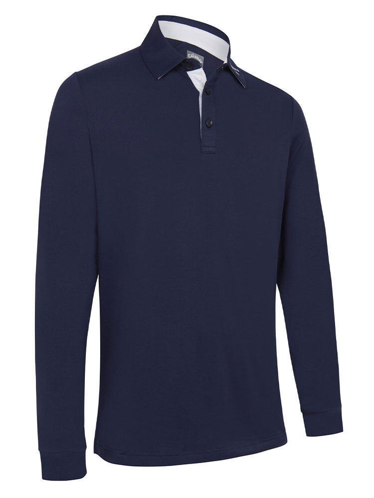 Callaway SwingTech Long Sleeve Performance Polo - Peacoat