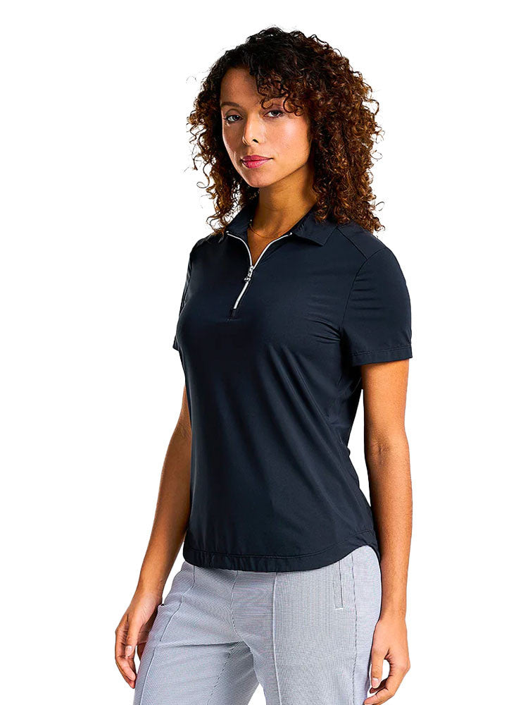 Nivo Womens Naila II Short Sleeve Polo - Black