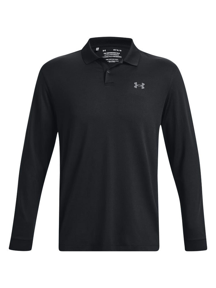 Under Armour Matchplay Long Sleeve Polo - Black