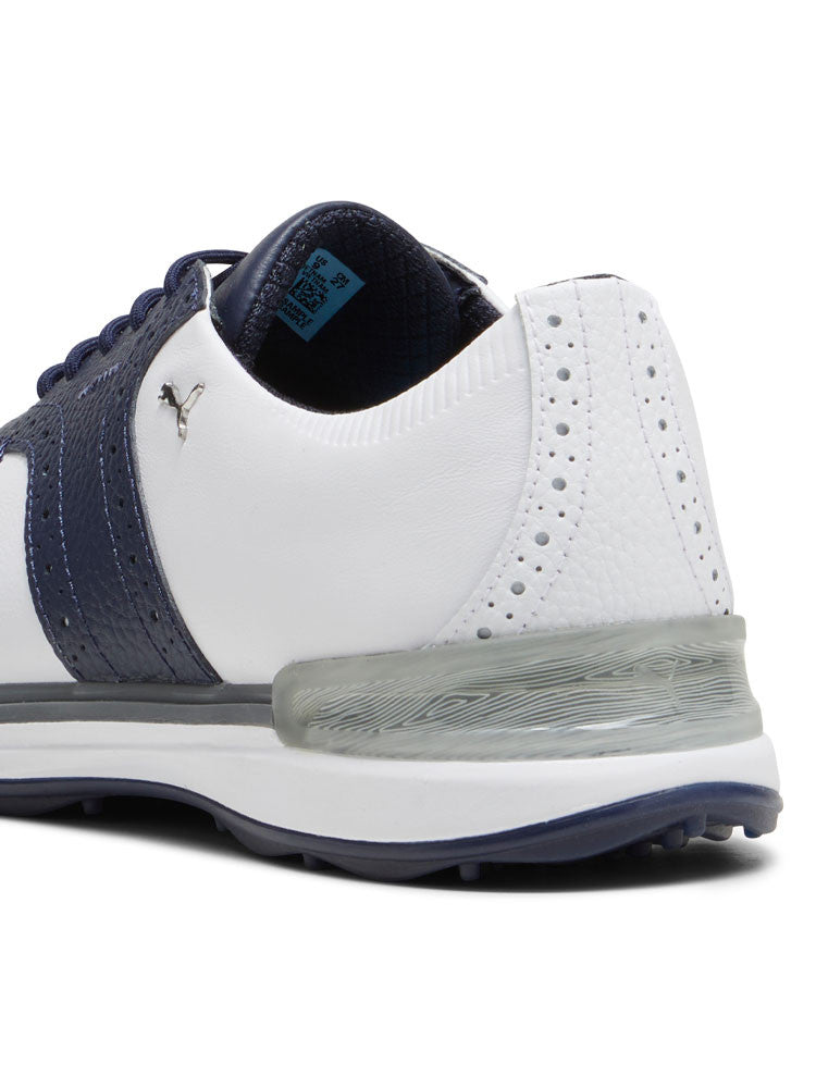 Puma Avant Golf Shoes - Puma White/Deep Navy/Speed Blue
