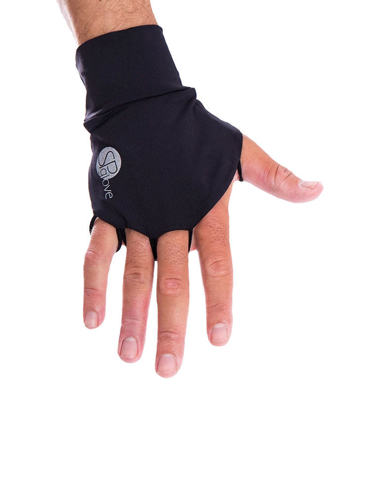 SParms Sun Protection Palmless Gloves - Black