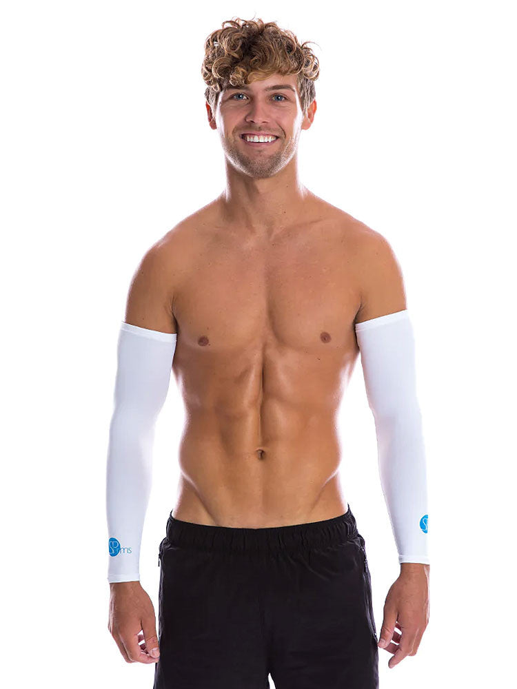 SParms Sun Protection Arm Sleeves - White