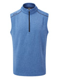 Ping Ramsey Half-Zip Ribbed Fleece Vest - Snorkel Blue Marl